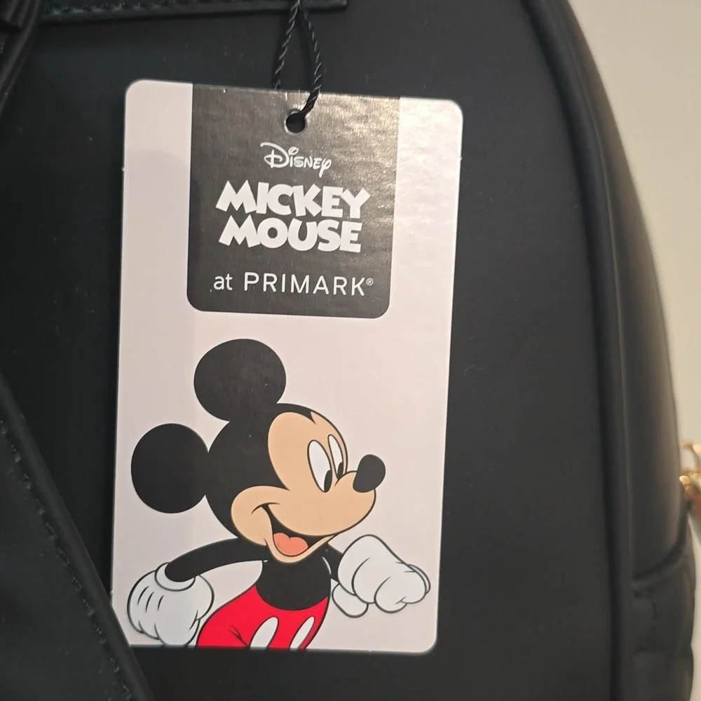Disney Mickey Black Quilted Backpack